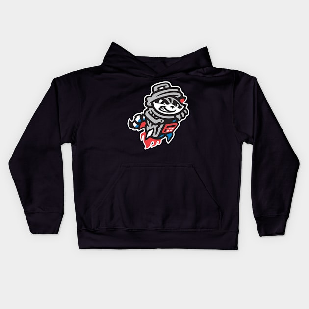 Rocket City Trash Pandas Kids Hoodie by Dizzy One